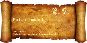Moise Imbert névjegykártya